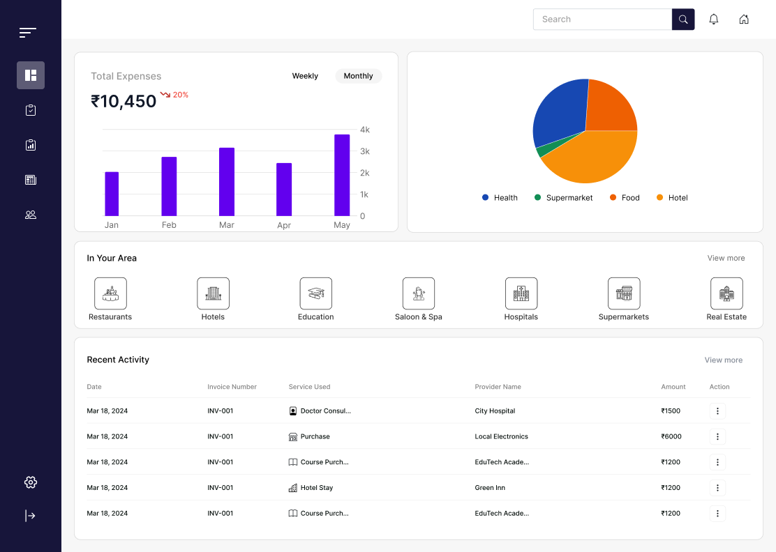 ERP Dashboard Preview